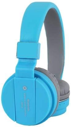 Fusion Prime AirBeats Wireless Over-Ear Headphones with Mic | Hi-Fi Sound, FM Radio & SD Card Support (Blue)