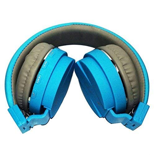 Fusion Prime AirBeats Wireless Over-Ear Headphones with Mic | Hi-Fi Sound, FM Radio & SD Card Support (Blue)