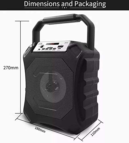 Fusion Prime BeatBox Lite Mini Bluetooth Speaker | Portable Wireless Speaker with LED Light, Deep Bass & HD Sound (Black)