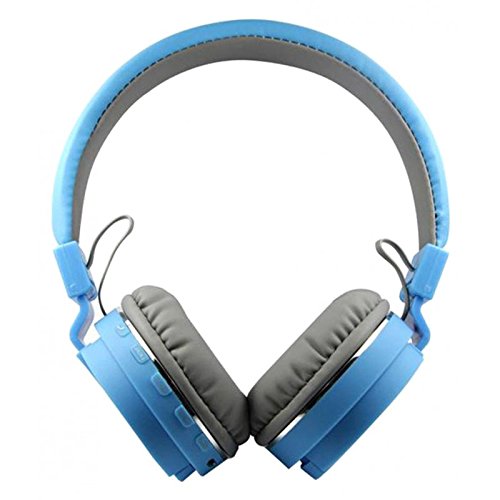 Fusion Prime AirBeats Wireless Over-Ear Headphones with Mic | Hi-Fi Sound, FM Radio & SD Card Support (Blue)
