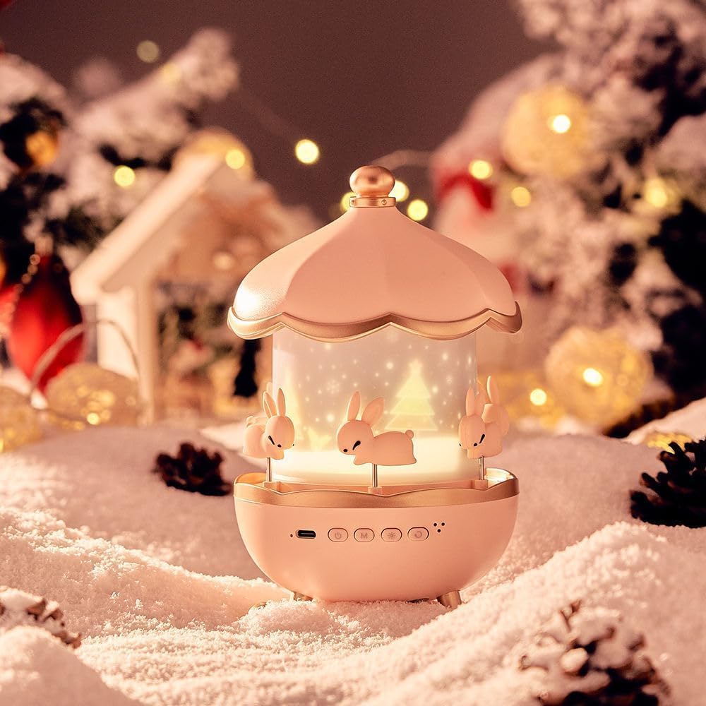 Fusion Prime Bunny Night Light – 360° Rotatable Cabin Projector LED Lamp