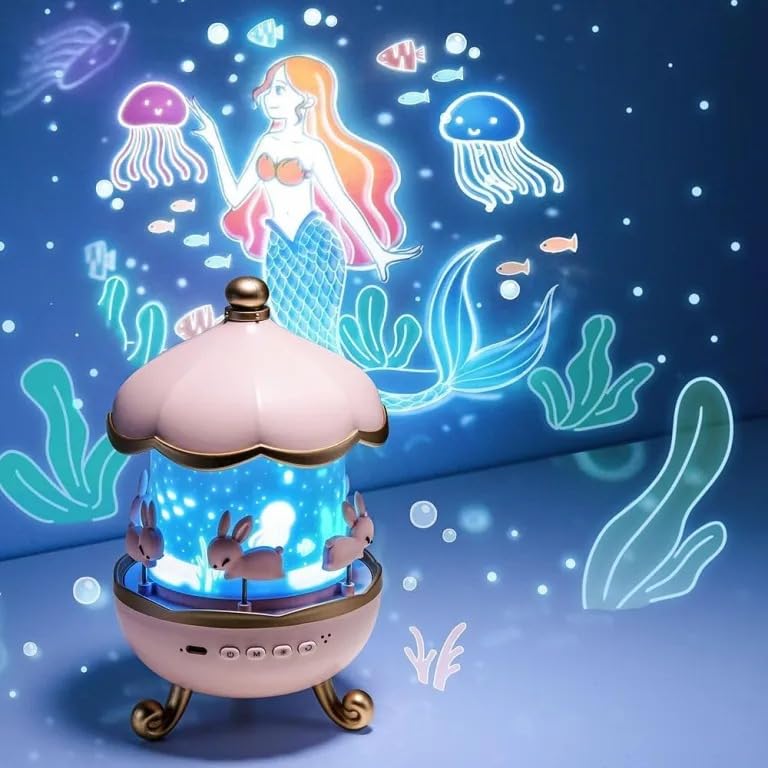 Fusion Prime Bunny Night Light – 360° Rotatable Cabin Projector LED Lamp