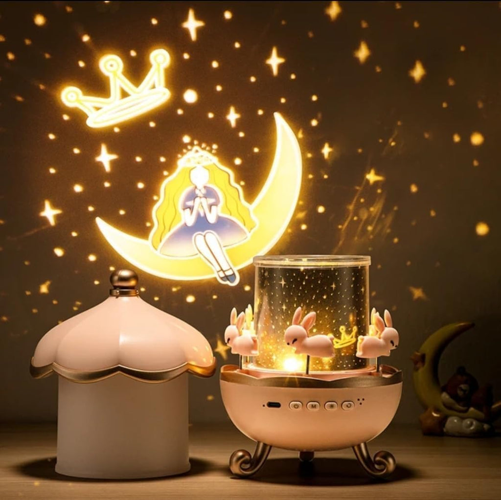 Fusion Prime Bunny Night Light – 360° Rotatable Cabin Projector LED Lamp