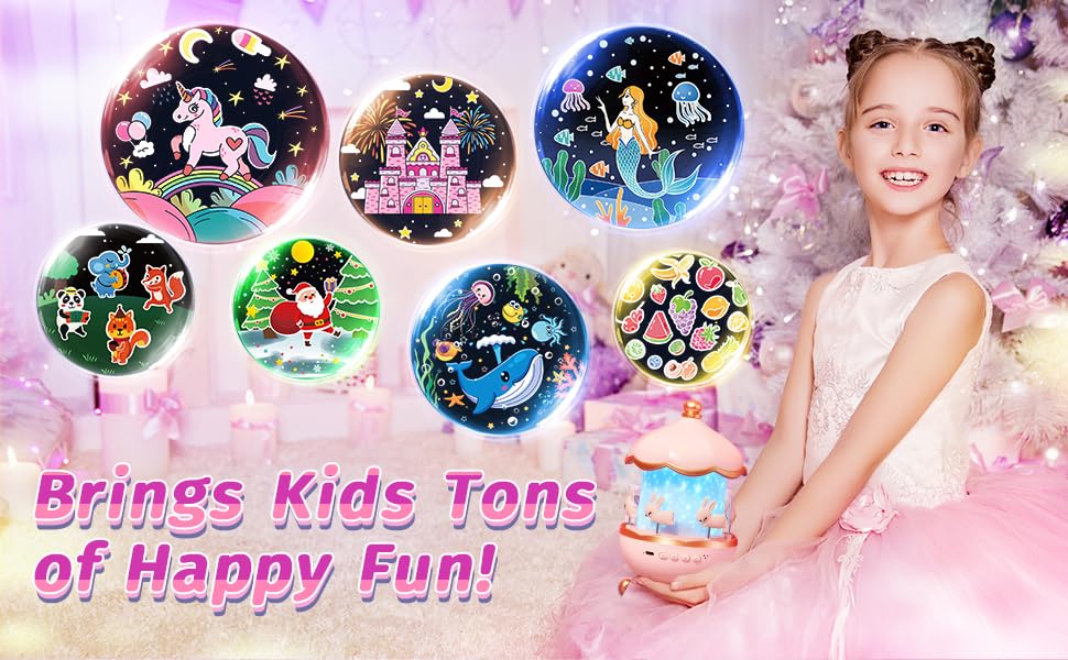 Fusion Prime Bunny Night Light – 360° Rotatable Cabin Projector LED Lamp