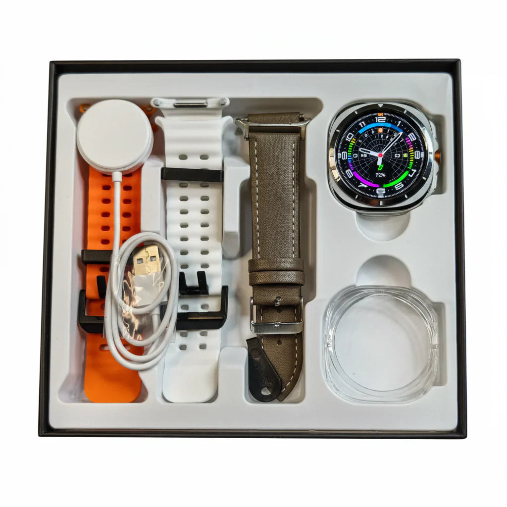 CiberModa AI-Core Smartwatch (HW-512) | 1.96" HD Display | AI Voice Assistant | Bluetooth Calling | Health & Fitness Tracking